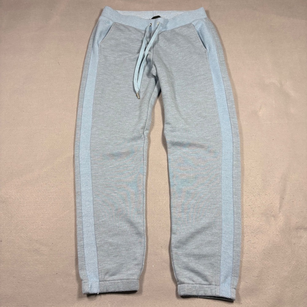Juicy Couture Black Label Womens Gray Blue Logo Jogger Sweatpants Size M Y2k